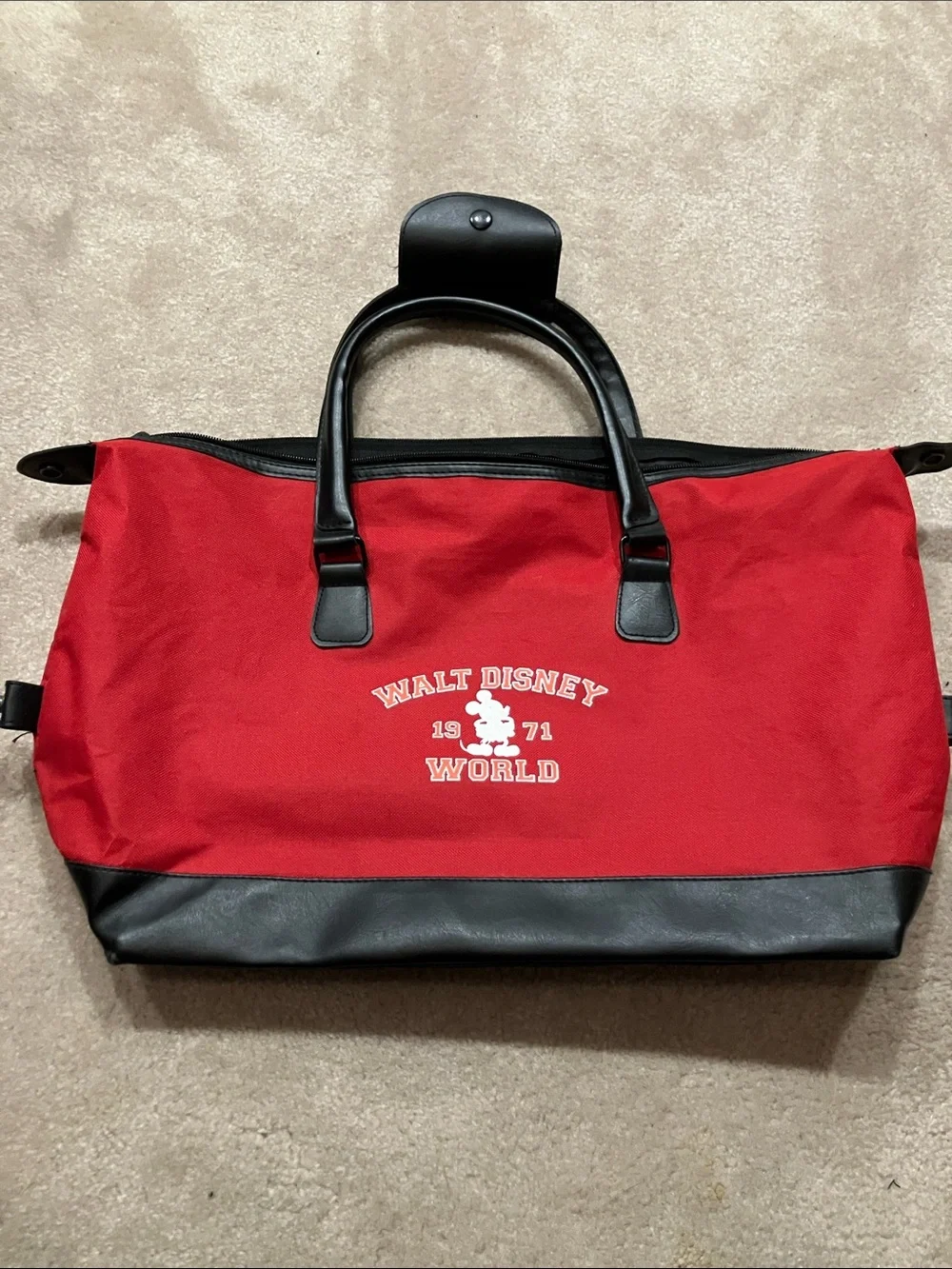 Disney Red and Black Walt Disney World Duffel Bag